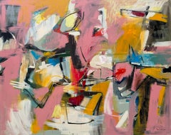 Land Bridge, Abstract Large Original Painting on Canvas, Ready to Hang