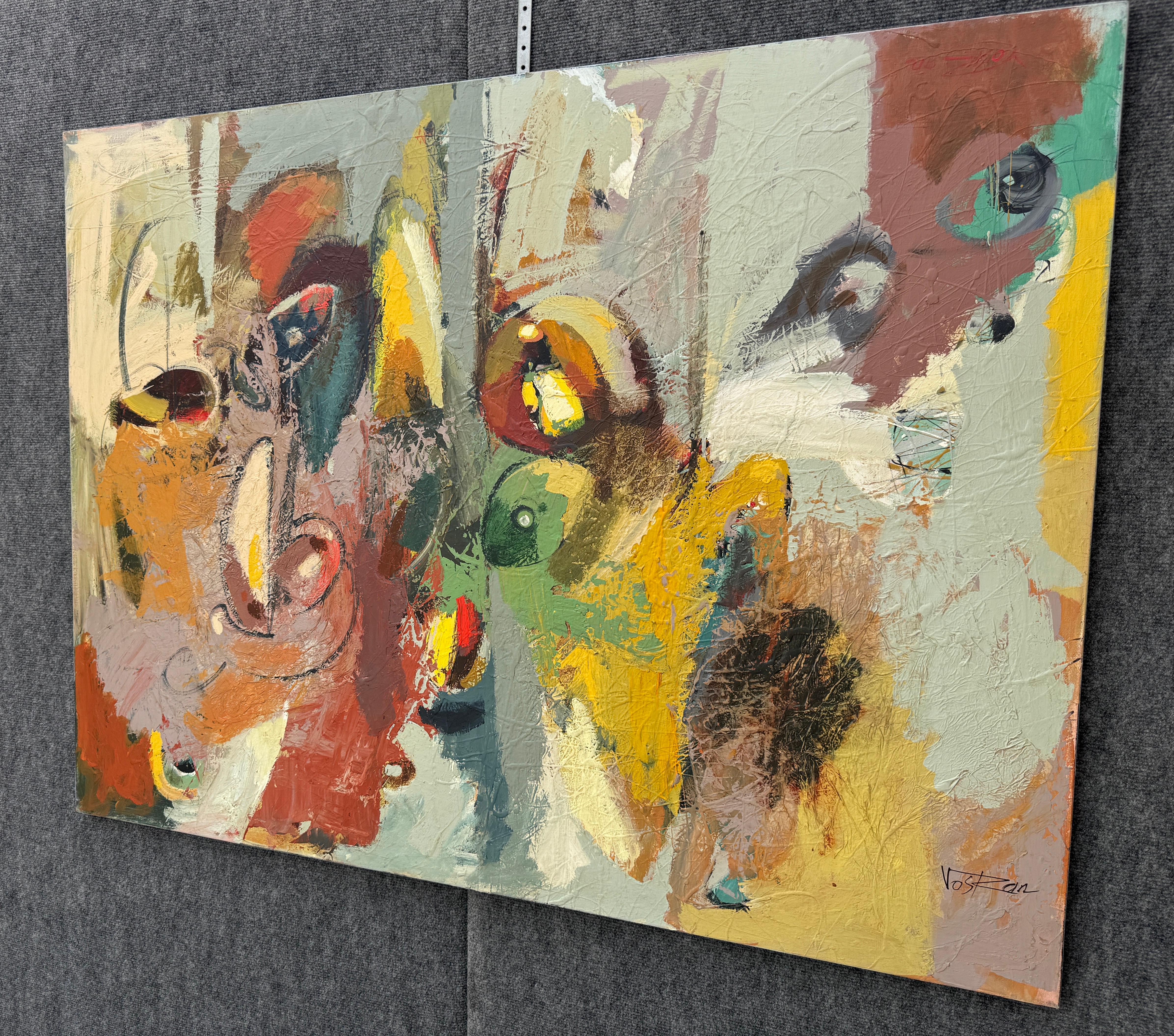 L'ultima luce del giorno, quadro originale astratto su tela, pronto da appendere - Painting Impressionismo di Voskan Galstian