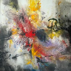 Deriva Lúcida, Pintura Original Abstracta Arte Moderno, Lista para Colgar