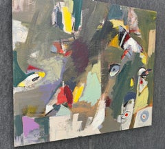 Making Peace 2, Quadro originale astratto su tela, pronto da appendere