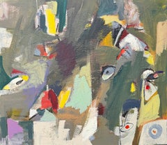 Haciendo las paces 2, Pintura original abstracta sobre lienzo, lista para colgar