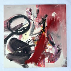 Marathon 2, Abstract Art Large Original Painting, Ready to Hang