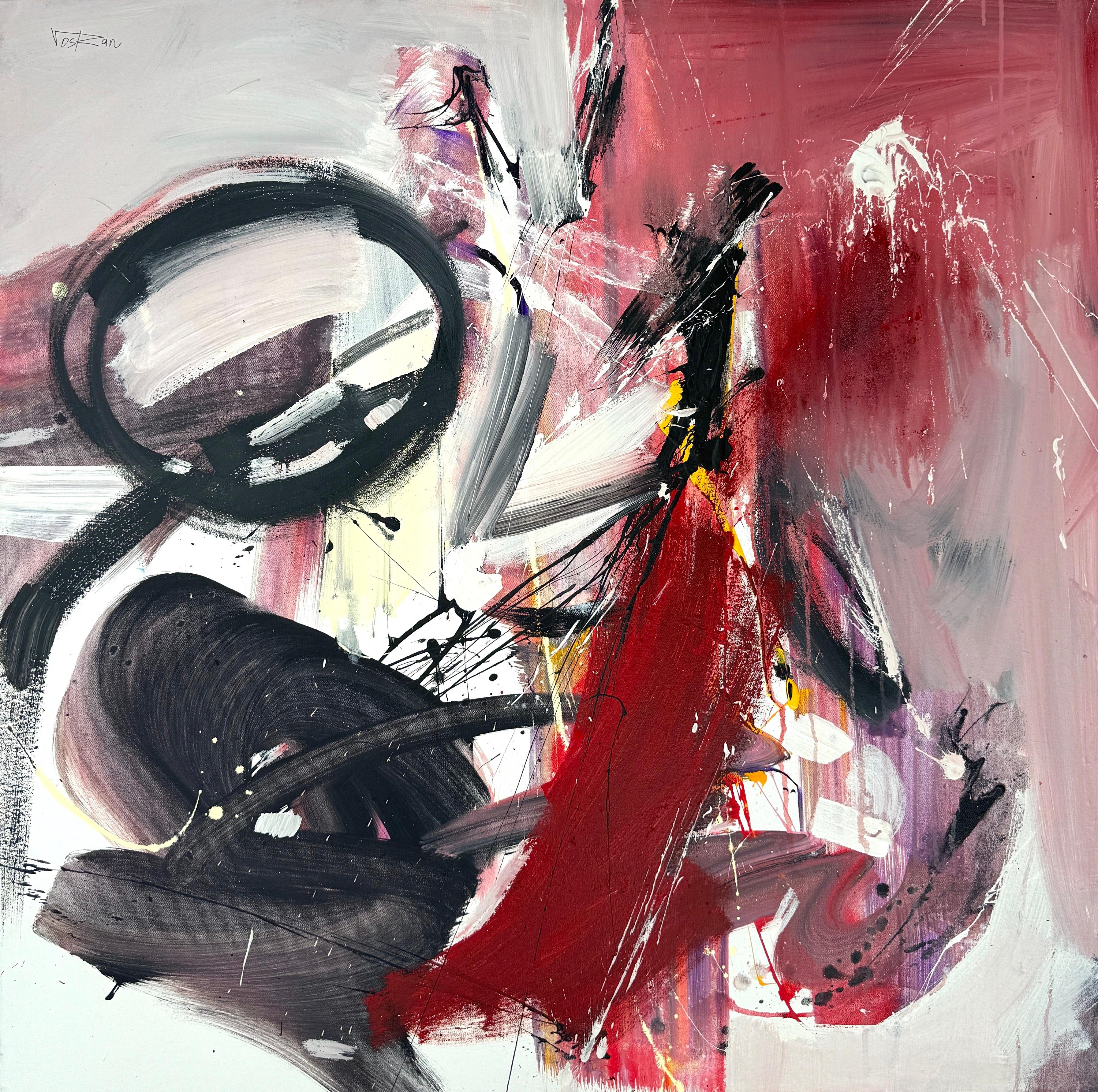 Abstract Painting di Voskan Galstian - Marathon 2, Quadro originale astratto di grandi dimensioni, pronto da appendere