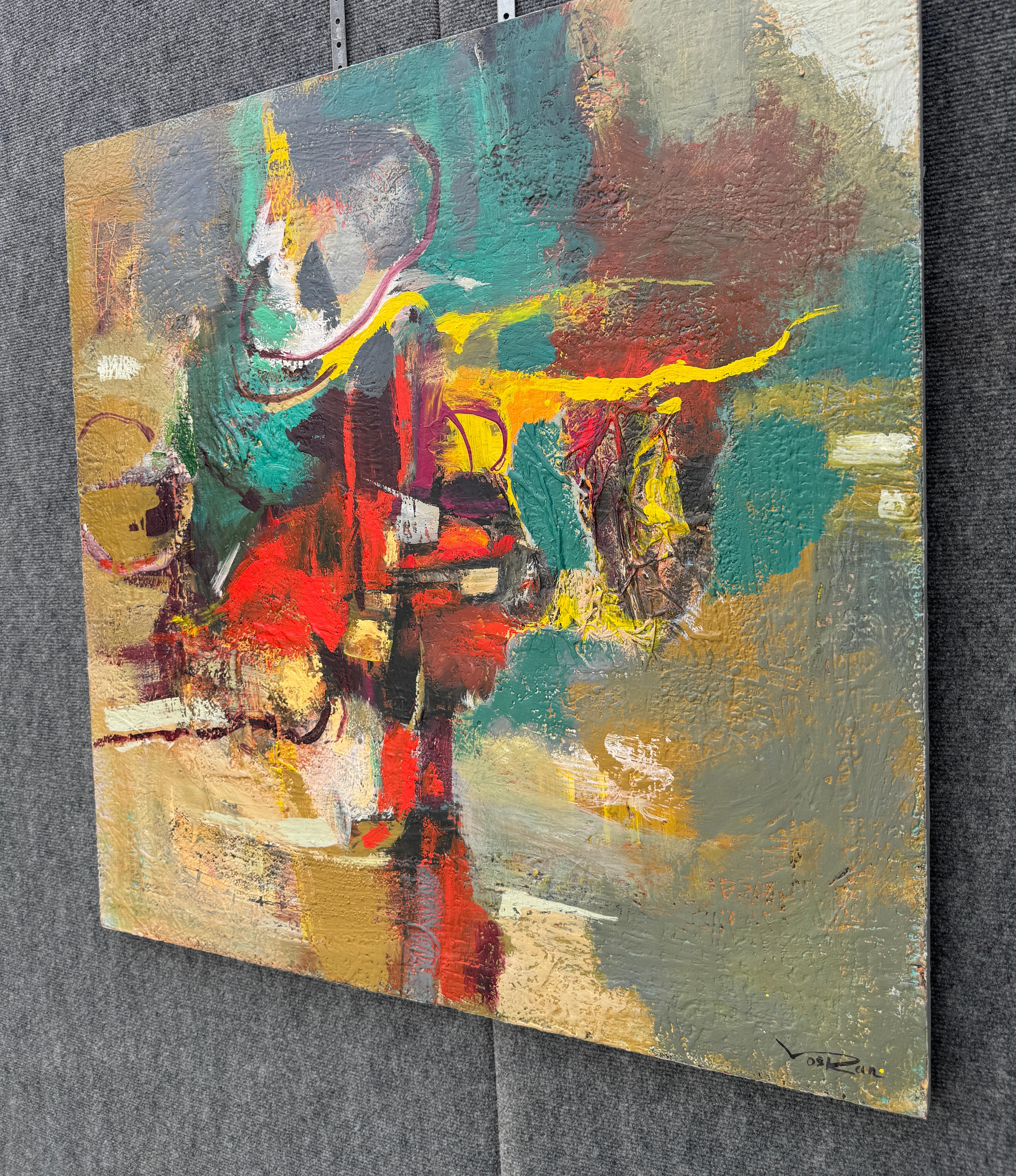 Ricordi dal mare, quadro astratto originale su tela, pronto da appendere - Painting Impressionismo di Voskan Galstian