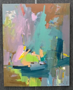 Mémoires de la saison, peinture abstraite originale sur toile, prête à accrocher