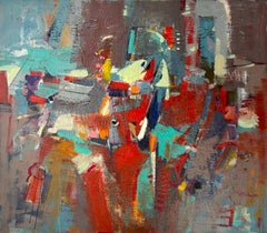 Mineral Song, Abstract Art Original Painting, Large Size Ready to Hang