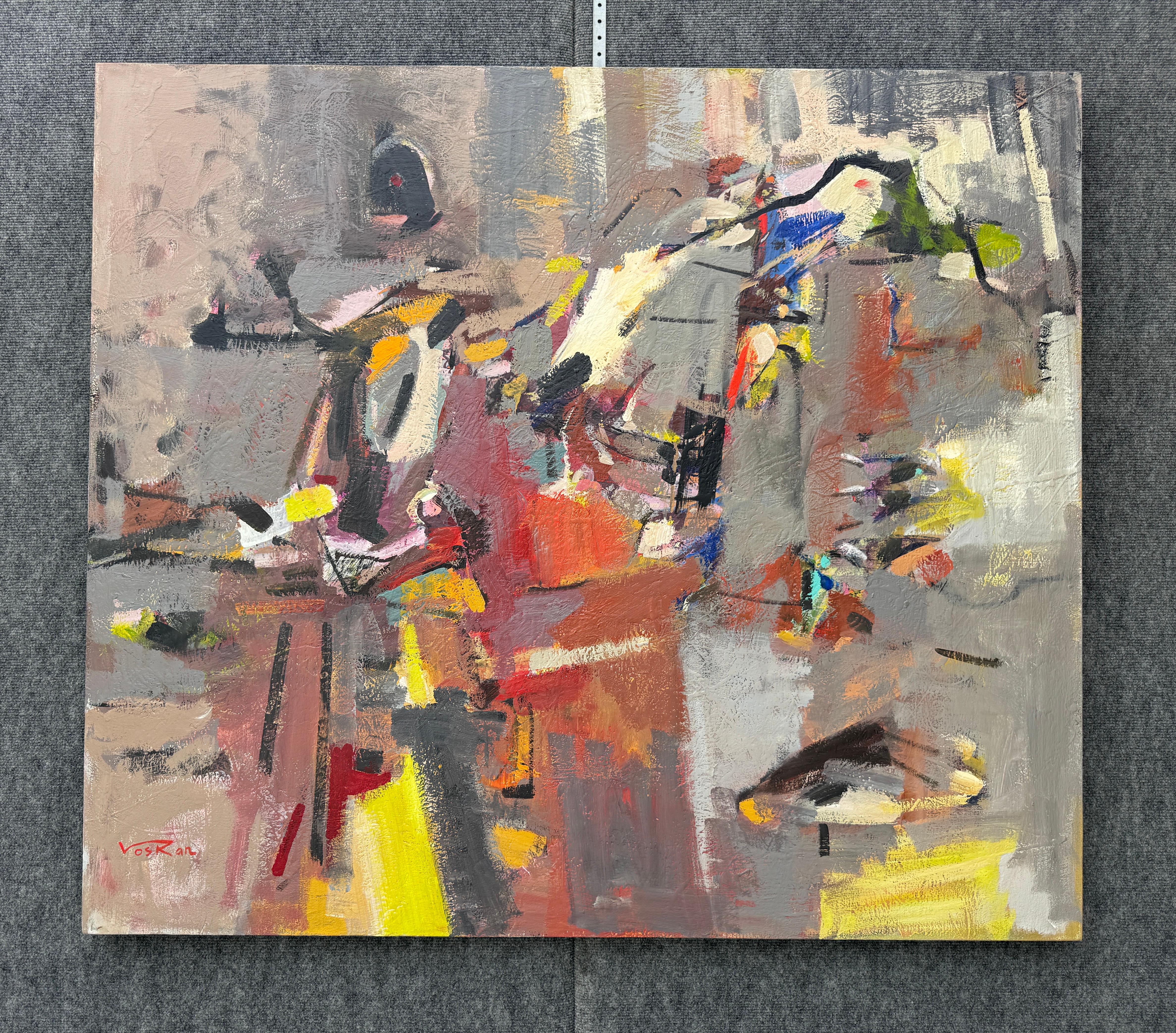 Moving Apart 2, Pittura originale astratta su tela, pronta da appendere - Painting Impressionismo di Voskan Galstian
