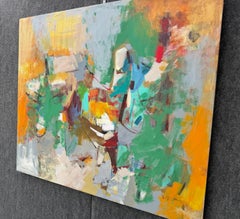 Moving Apart, peinture abstraite sur toile, prête à être accrochée
