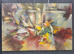 Moving Through, Abstract Large Original Painting on Canvas, Ready to Hang