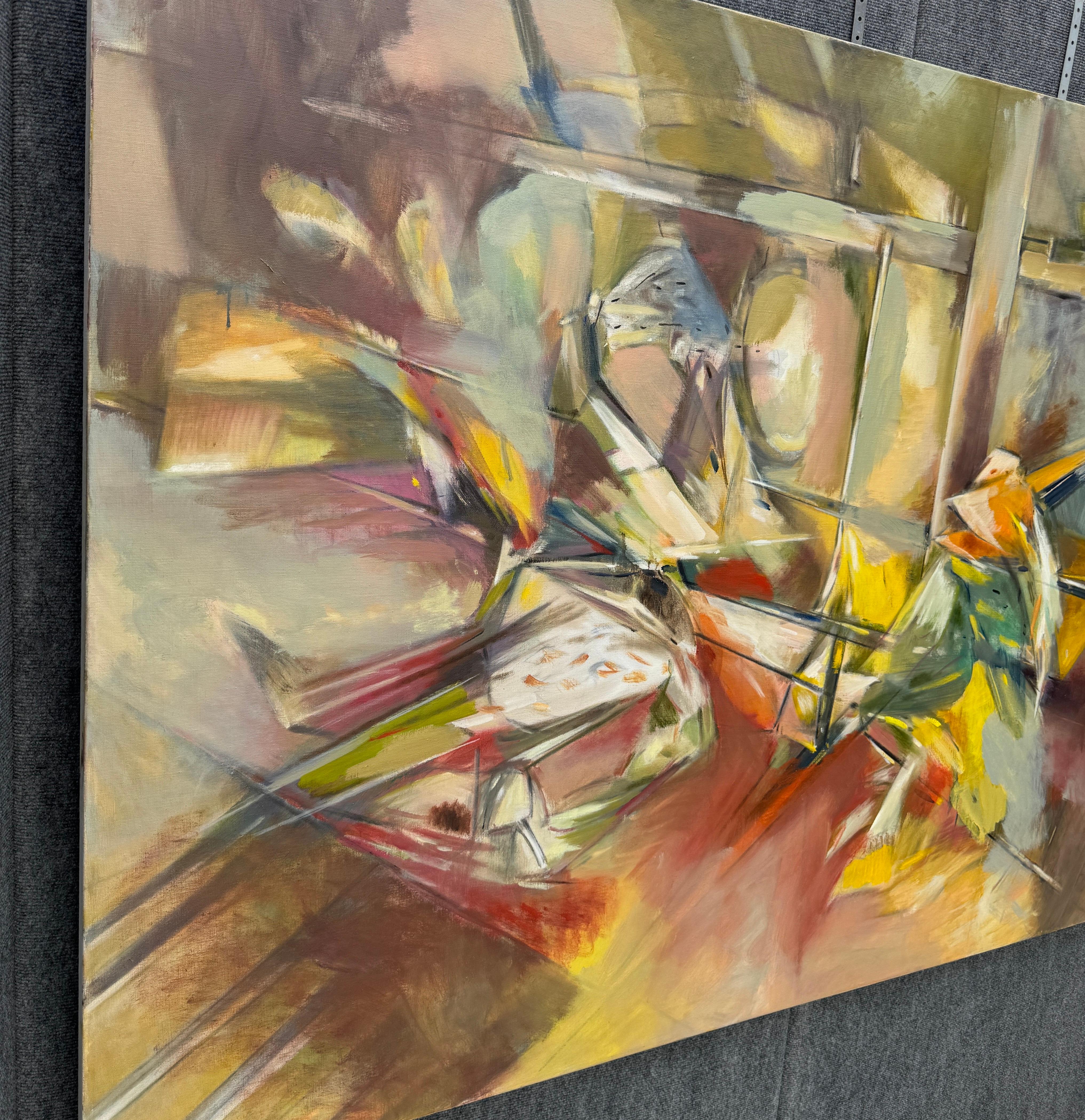 Artist: Voskan Galstian 
Work: Original Painting, Handmade Artwork, One of a Kind 
Medium: Oil on Linen
Year: 2014
Style: Abstract Art, 
Title: Moving Through
Size: 48
