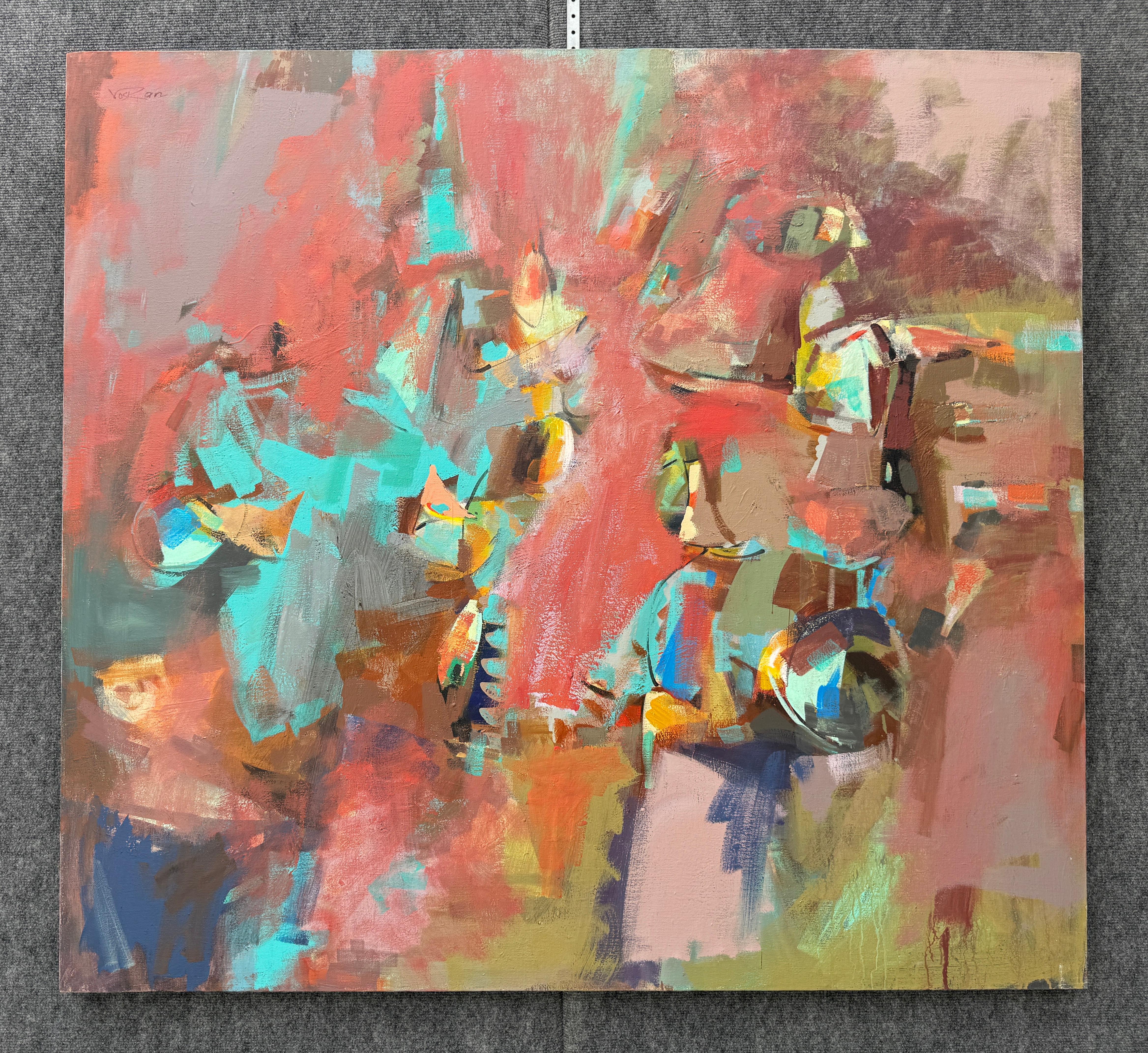 Sentiero della Trasformazione 2, Quadro originale astratto su tela, pronto da appendere - Painting di Voskan Galstian