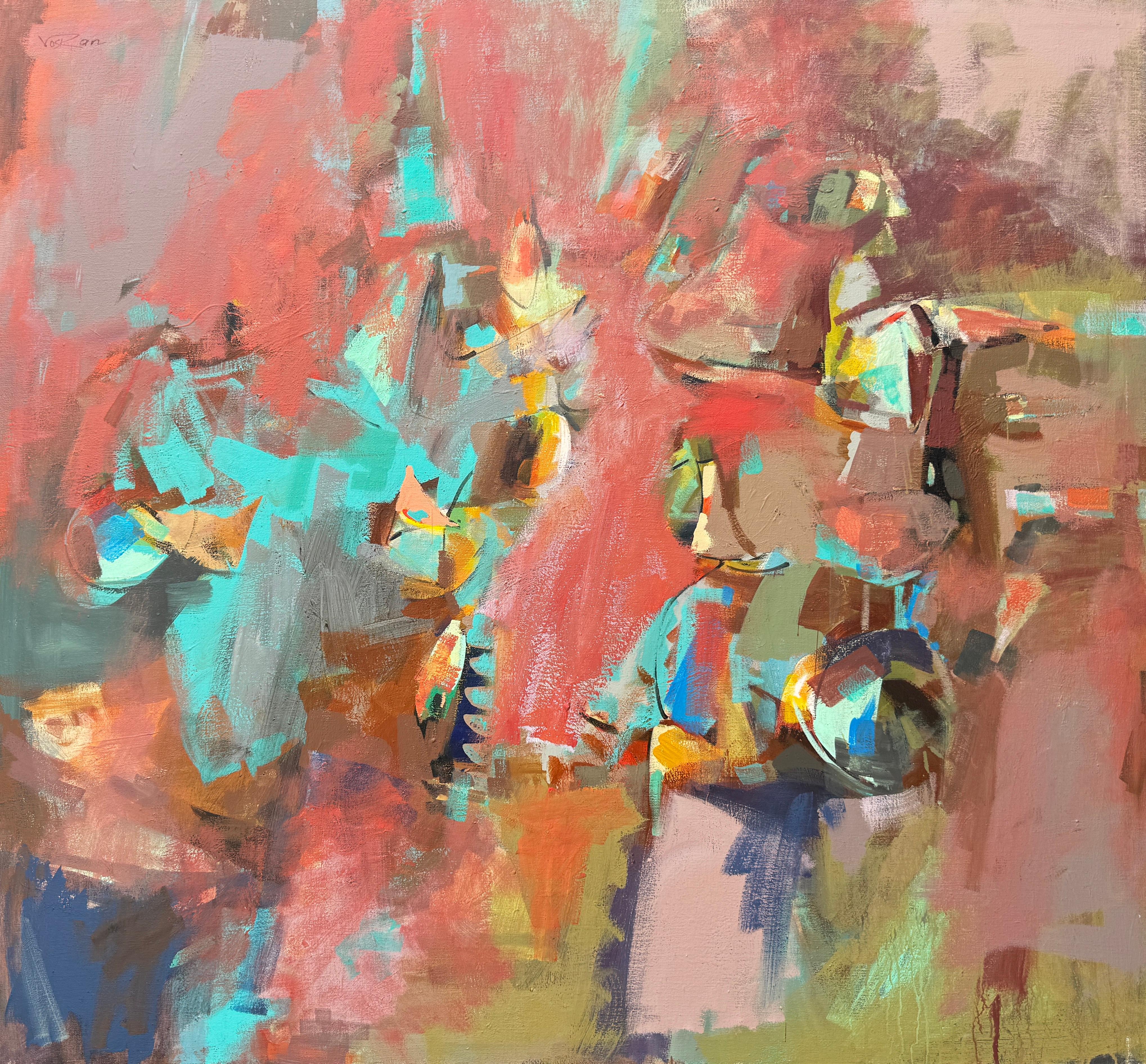 Abstract Painting di Voskan Galstian - Sentiero della Trasformazione 2, Quadro originale astratto su tela, pronto da appendere