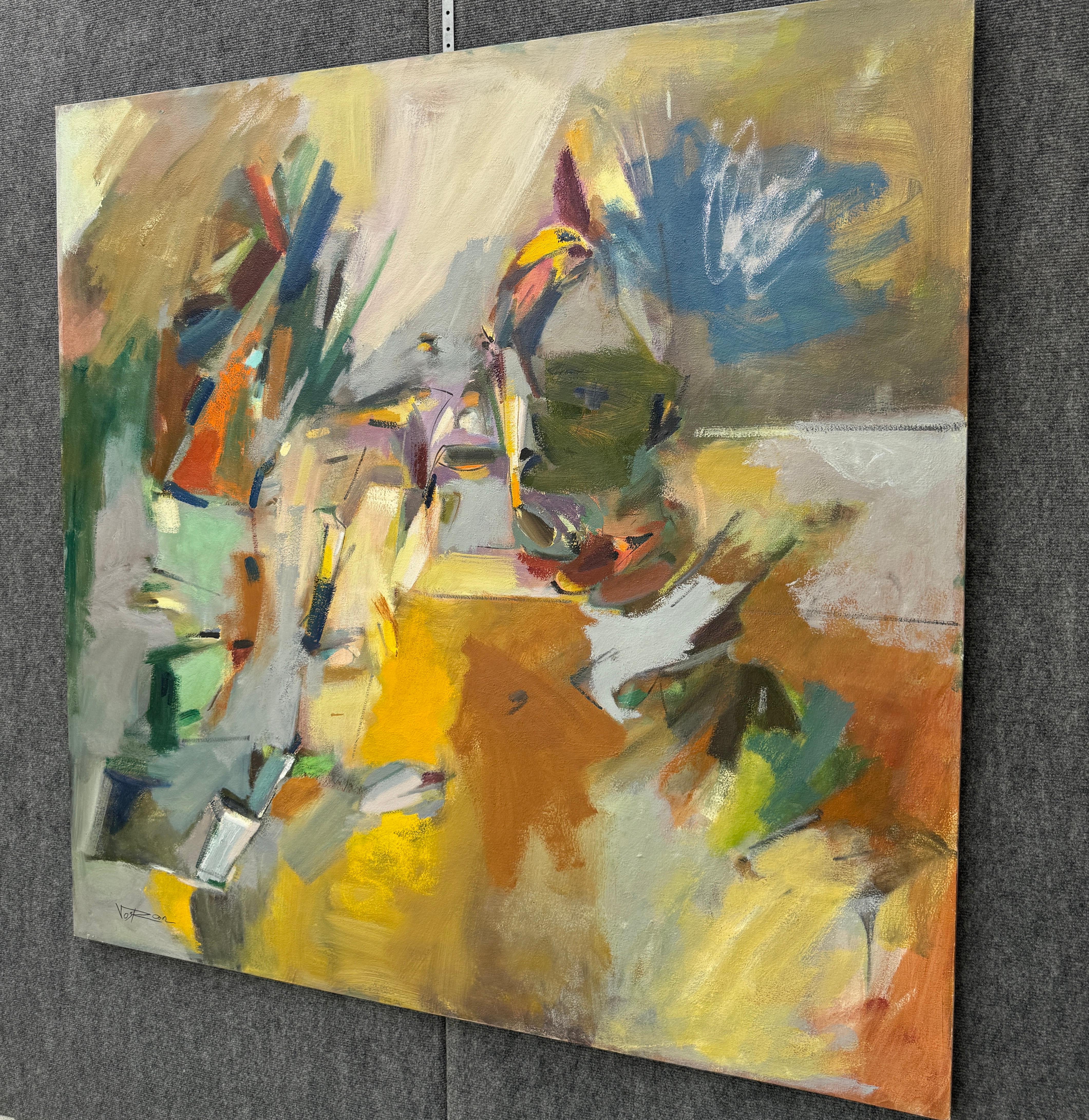 Sentiero della Trasformazione 3, Quadro originale astratto su tela, pronto da appendere - Painting di Voskan Galstian