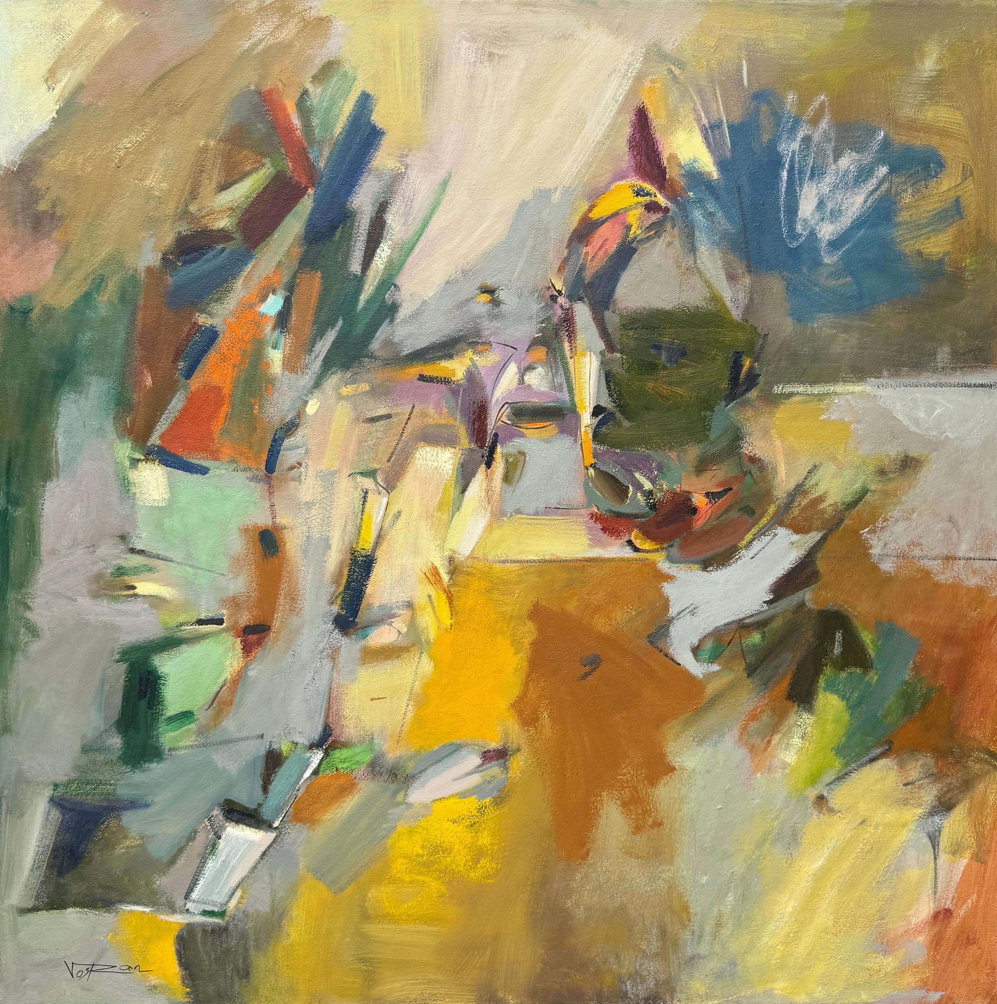 Abstract Painting di Voskan Galstian - Sentiero della Trasformazione 3, Quadro originale astratto su tela, pronto da appendere