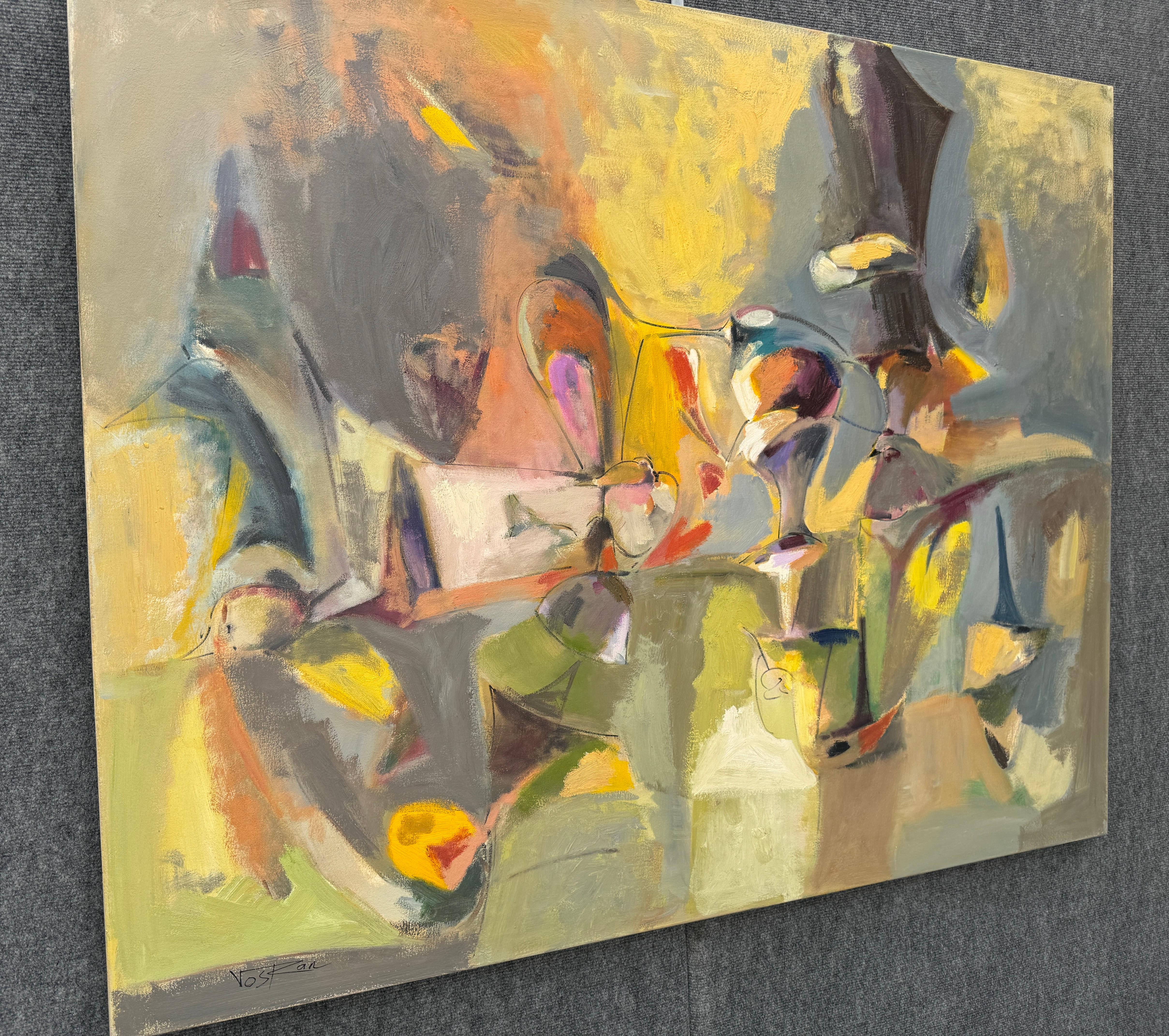 Sentiero della Trasformazione, Quadro originale astratto su tela, pronto da appendere - Painting di Voskan Galstian