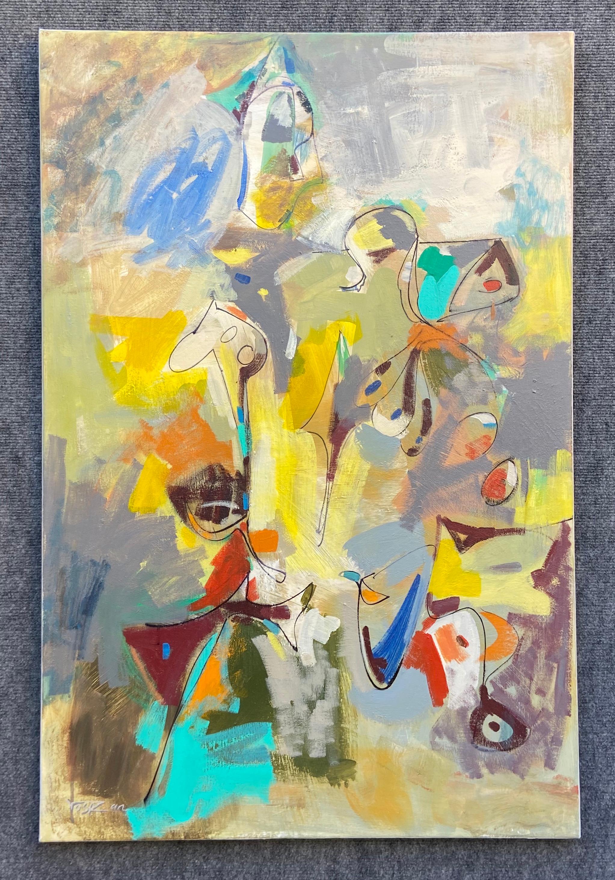 Giornata di pace, pittura astratta - Painting Astratto di Voskan Galstian