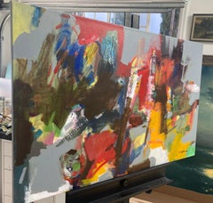 Progression, Abstrakte moderne Kunst der Progression, Original-Acrylgemälde in Acryl, hängefertig