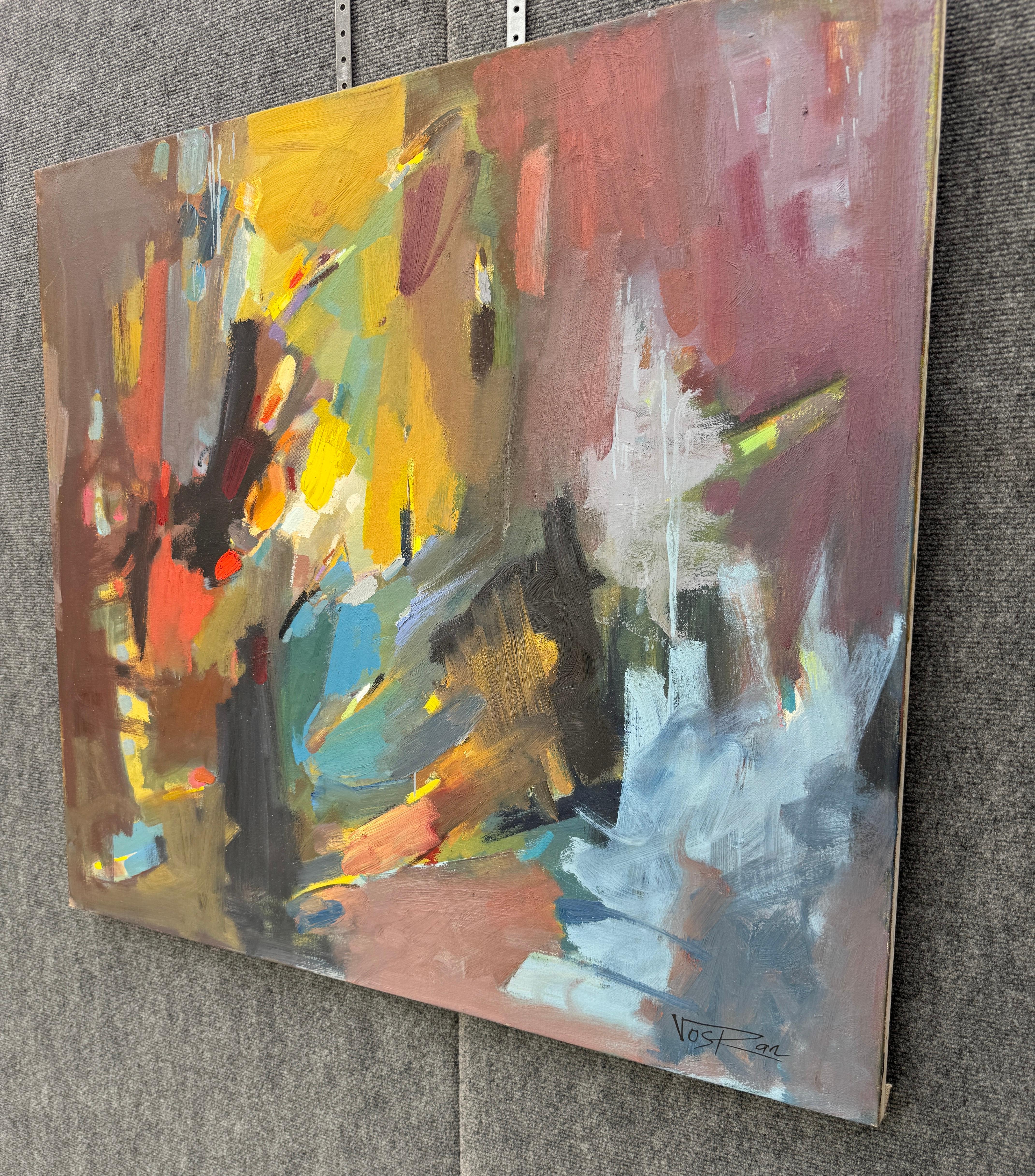 Quiet Beginning 2, large Abstract Original Painting on Canvas, Ready to Hang For Sale 1