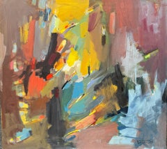 Comienzo tranquilo 2, gran cuadro abstracto original sobre lienzo, listo para colgar