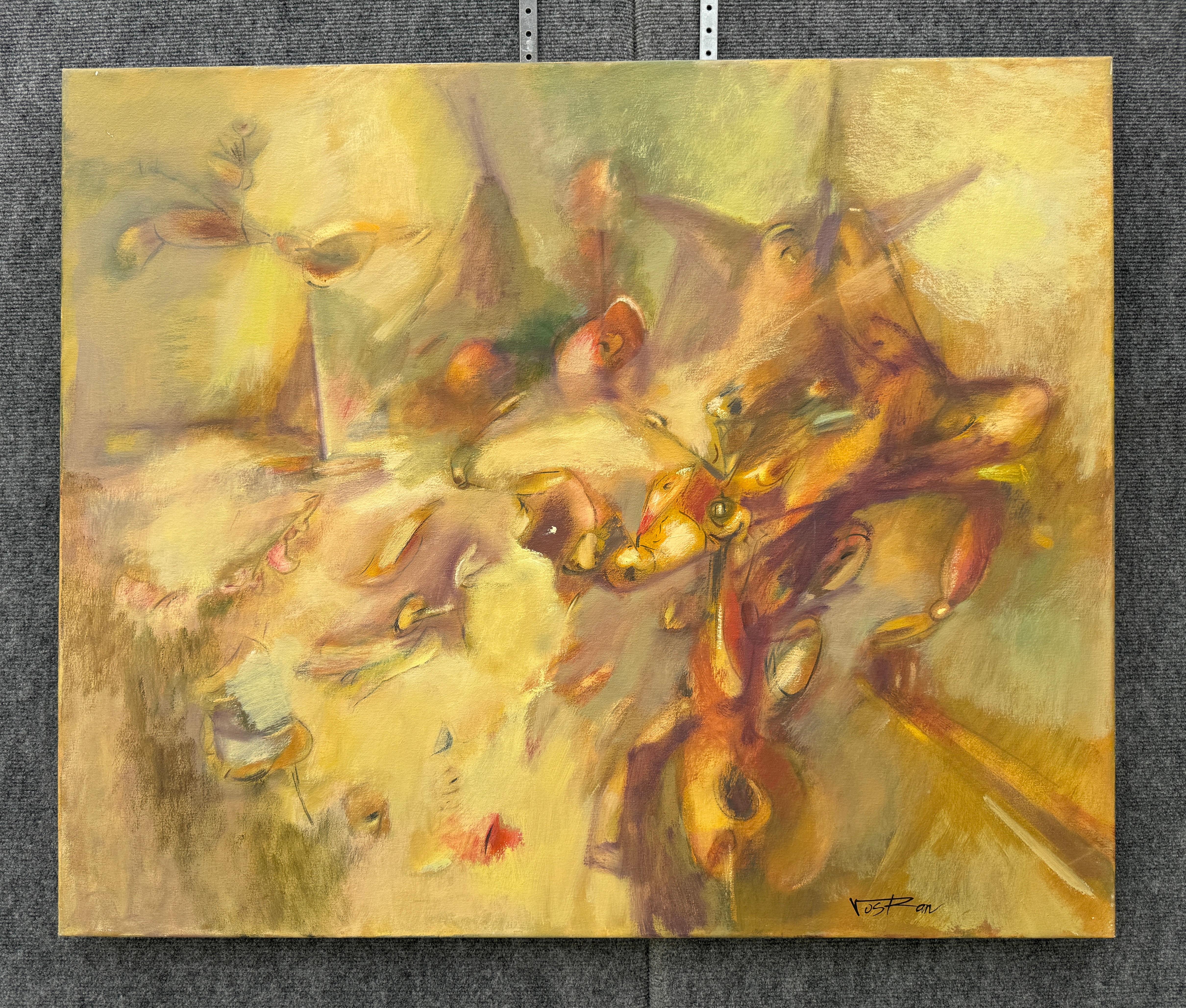 Quiet Beginning, Abstract, Modern Original Painting on Canvas, Ready to Hang For Sale 1