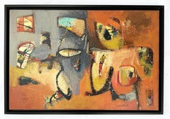 Rebuilding 2, Abstract Art, Original Painting, Ready to Hang, Framed
