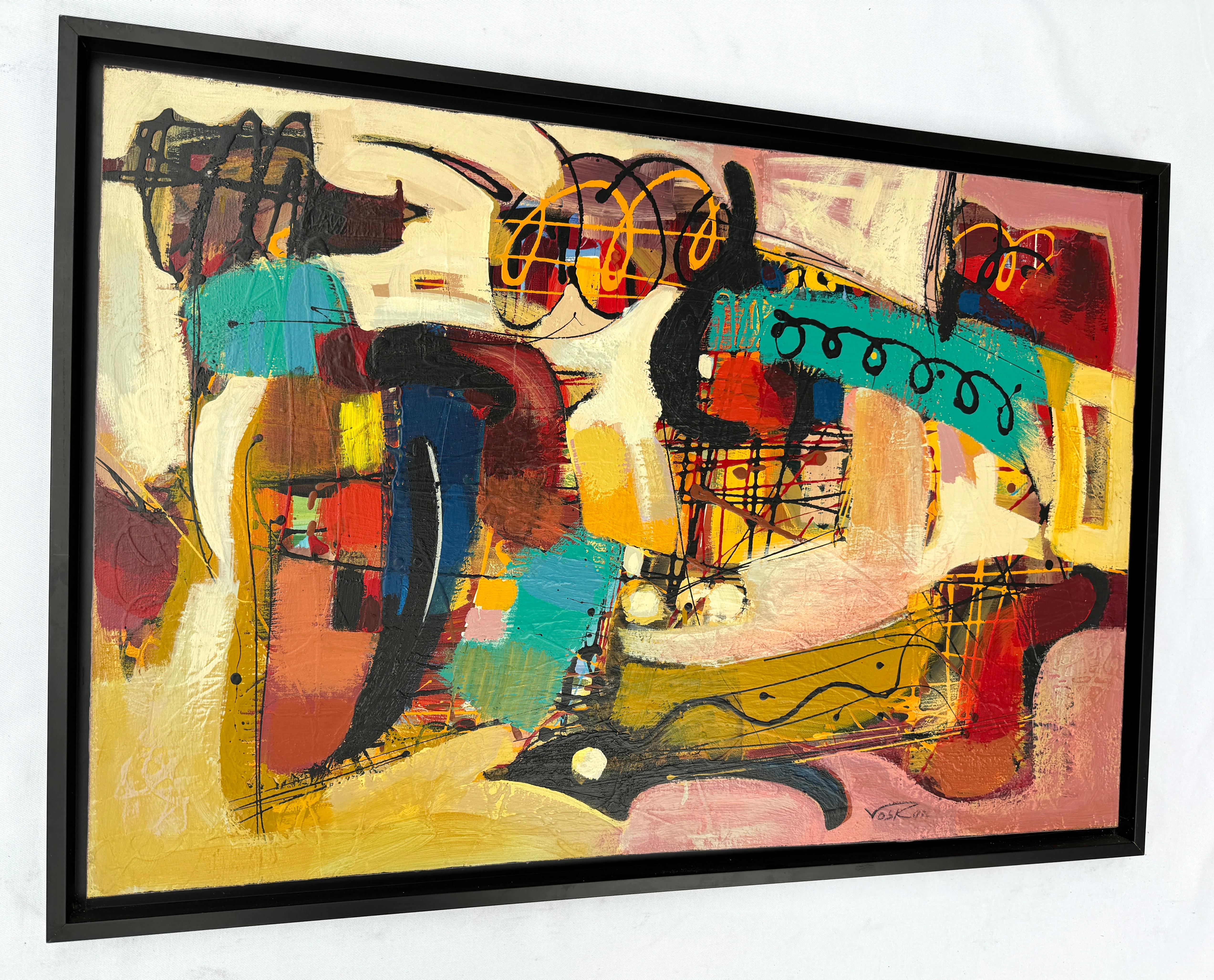 Artist: Voskan Galstian 
Work: Original Painting, Handmade Artwork, One of a Kind 
Medium: Acrylic on Canvas 
Year: 2023
Style: Abstract Art, 
Title: Rebuilding 3
Size: 24