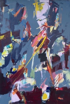 Rojo, Gris, Amarillo, Pintura Abstracta