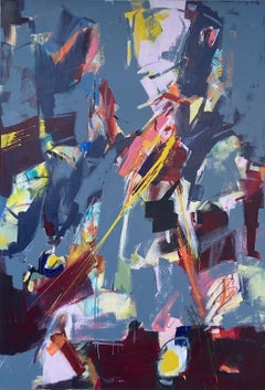 Red, Grey, Yellow, Abstract Painting