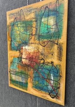 Reunion, Large Abstract Art Original Painting on Canvas, Ready to Hang