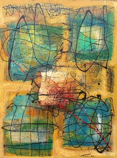 Reunion, Large Abstract Art Original Painting on Canvas, Ready to Hang