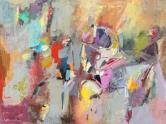 Royal Light, gran pintura abstracta, moderna y original sobre lienzo, lista para colgar