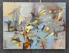 Zweiter Zyklus, großes abstraktes, modernes Originalgemälde auf Leinwand, hängefertig