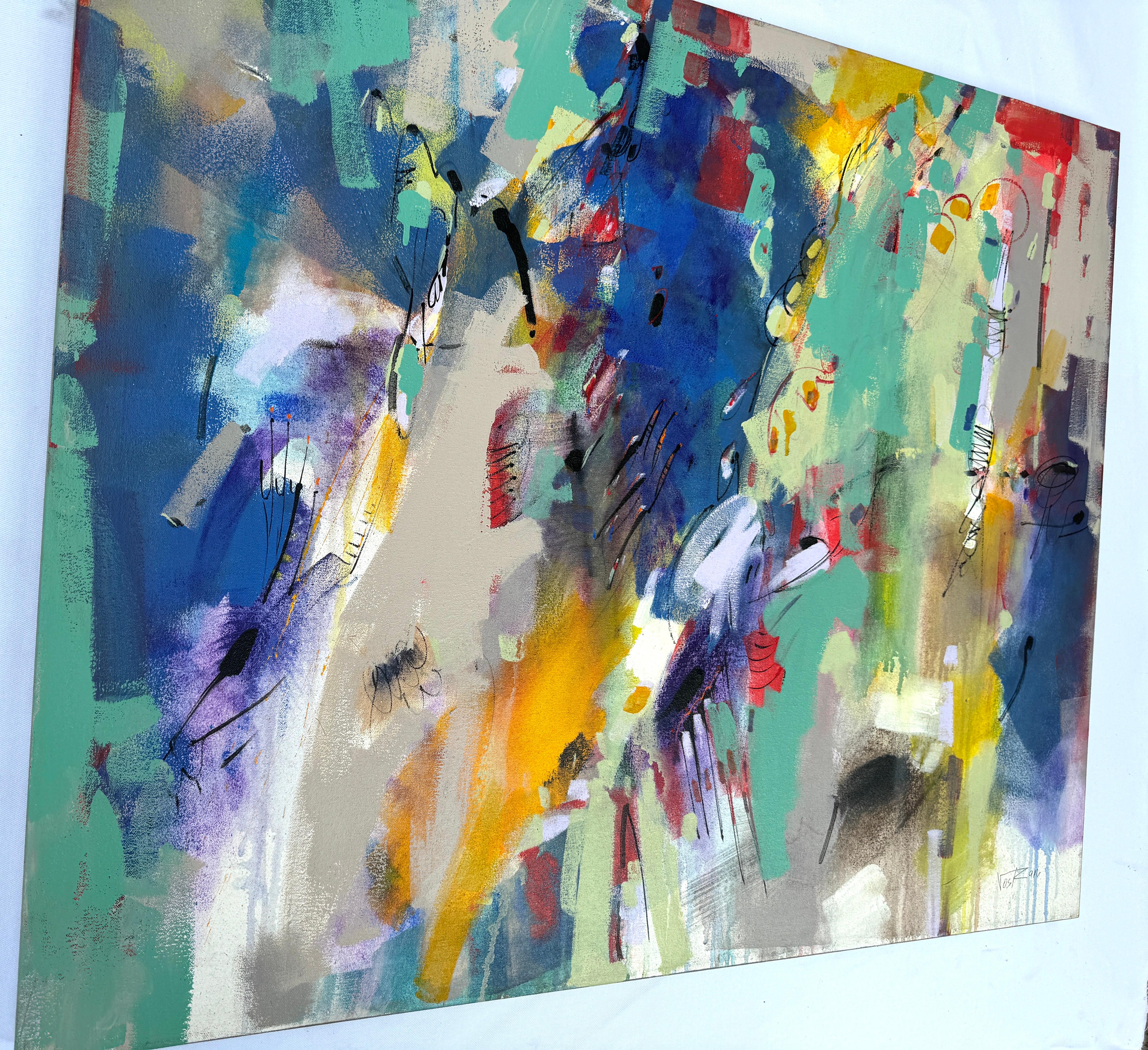 Simple Way, Abstract Original Painting, Ready to Hang For Sale 1
