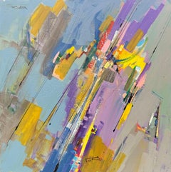 Sky Moving, Abstract, Contemporary Original Painting on Canvas, Ready to Hang