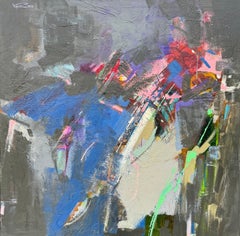 Vela solar, Arte abstracto moderno, Pintura original sobre lienzo, Lista para colgar