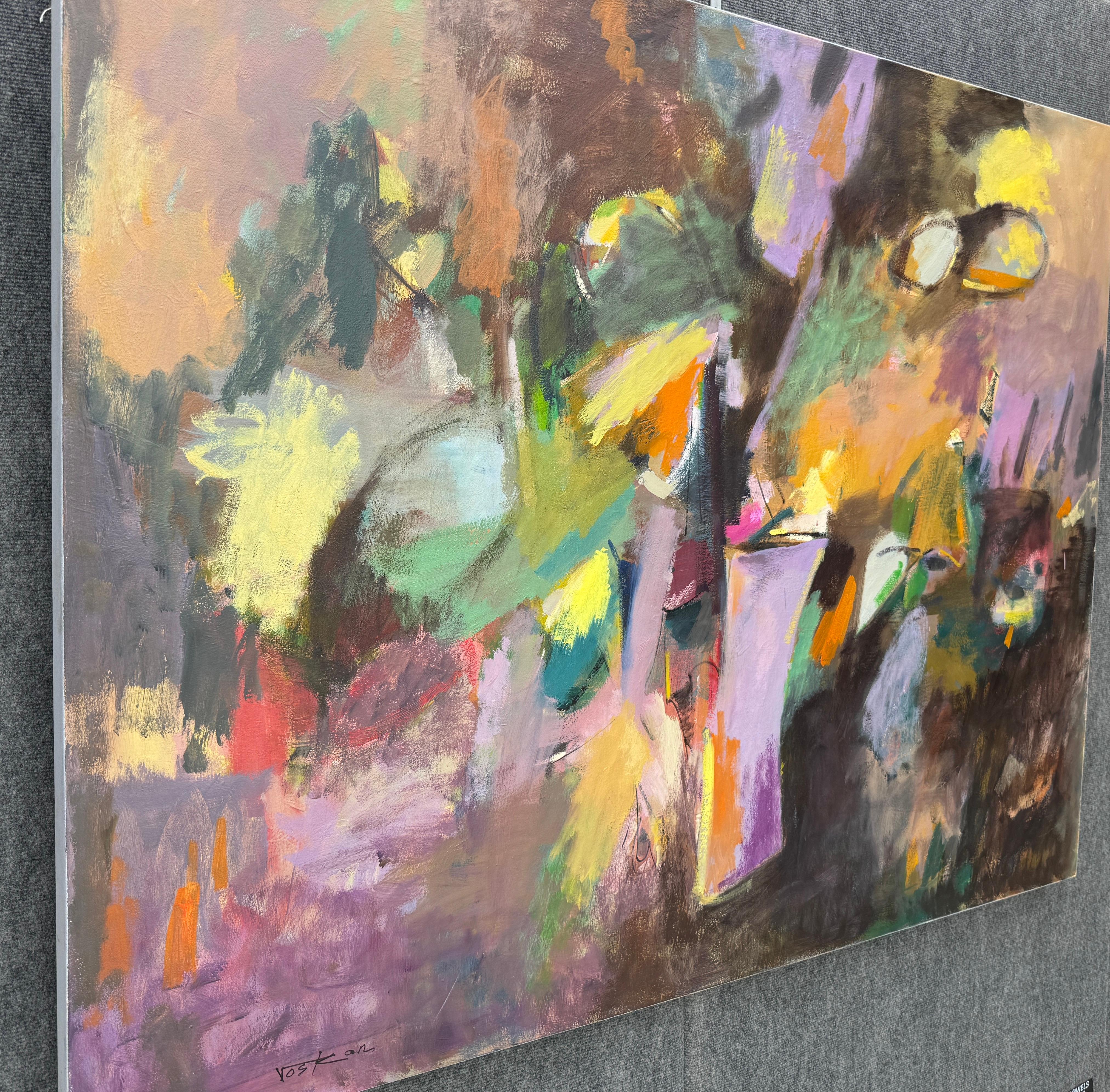 Artist: Voskan Galstian 
Work: Original Painting, Handmade Artwork, One of a Kind 
Medium: Oil on Canvas
Year: 2024
Style: Abstract Art, 
Title: There Is Gravity,
Size: 44