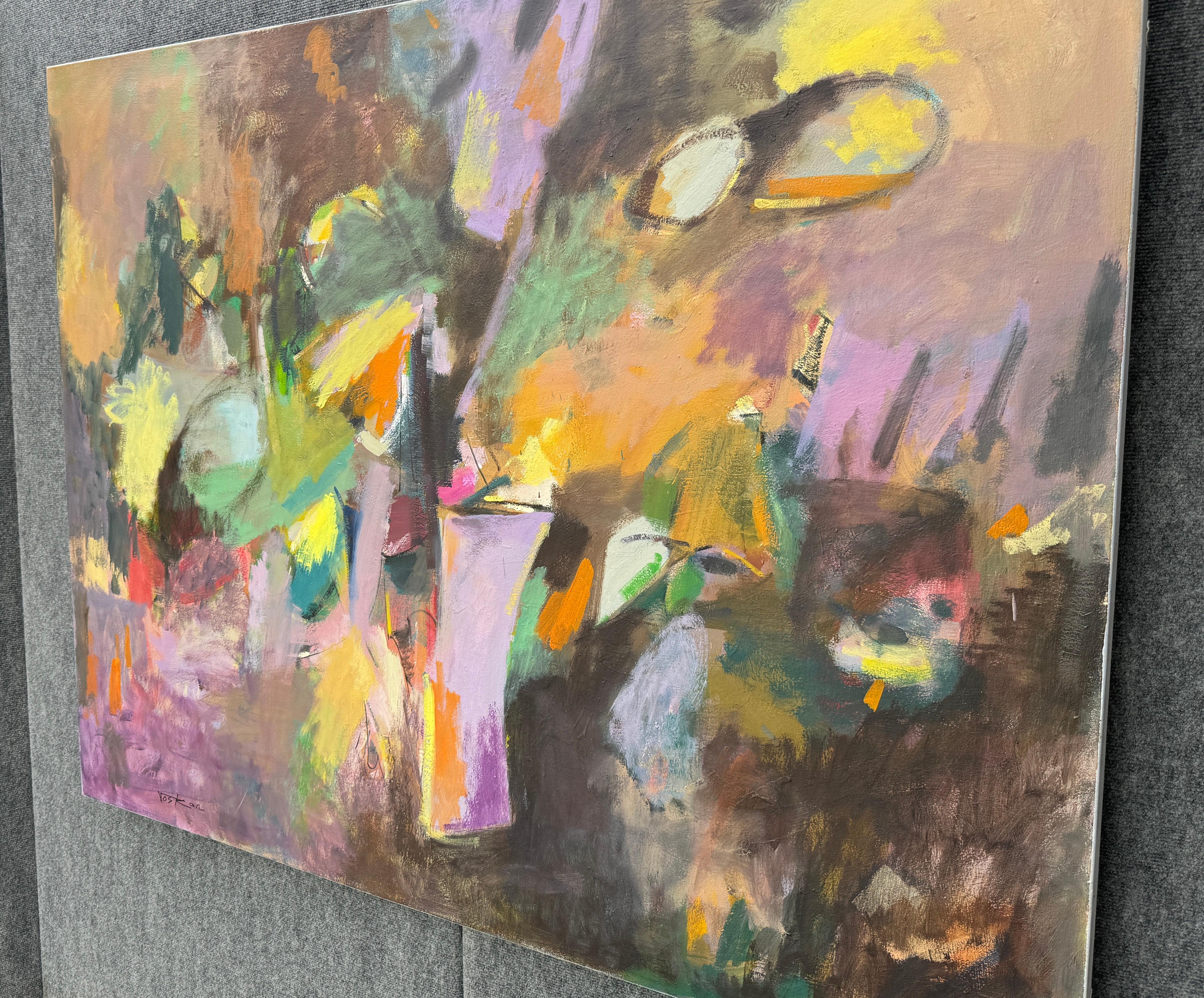 There Is Gravity, Abstract Large Original Painting on Canvas, Ready to Hang For Sale 1