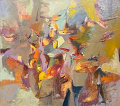 Transición a la vida, Pintura original abstracta sobre lienzo, lista para colgar