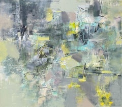 Intentando llover, Pintura original abstracta sobre lienzo, lista para colgar