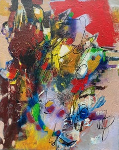Misterios sin resolver, Arte abstracto, Pintura acrílica original, Lista para colgar