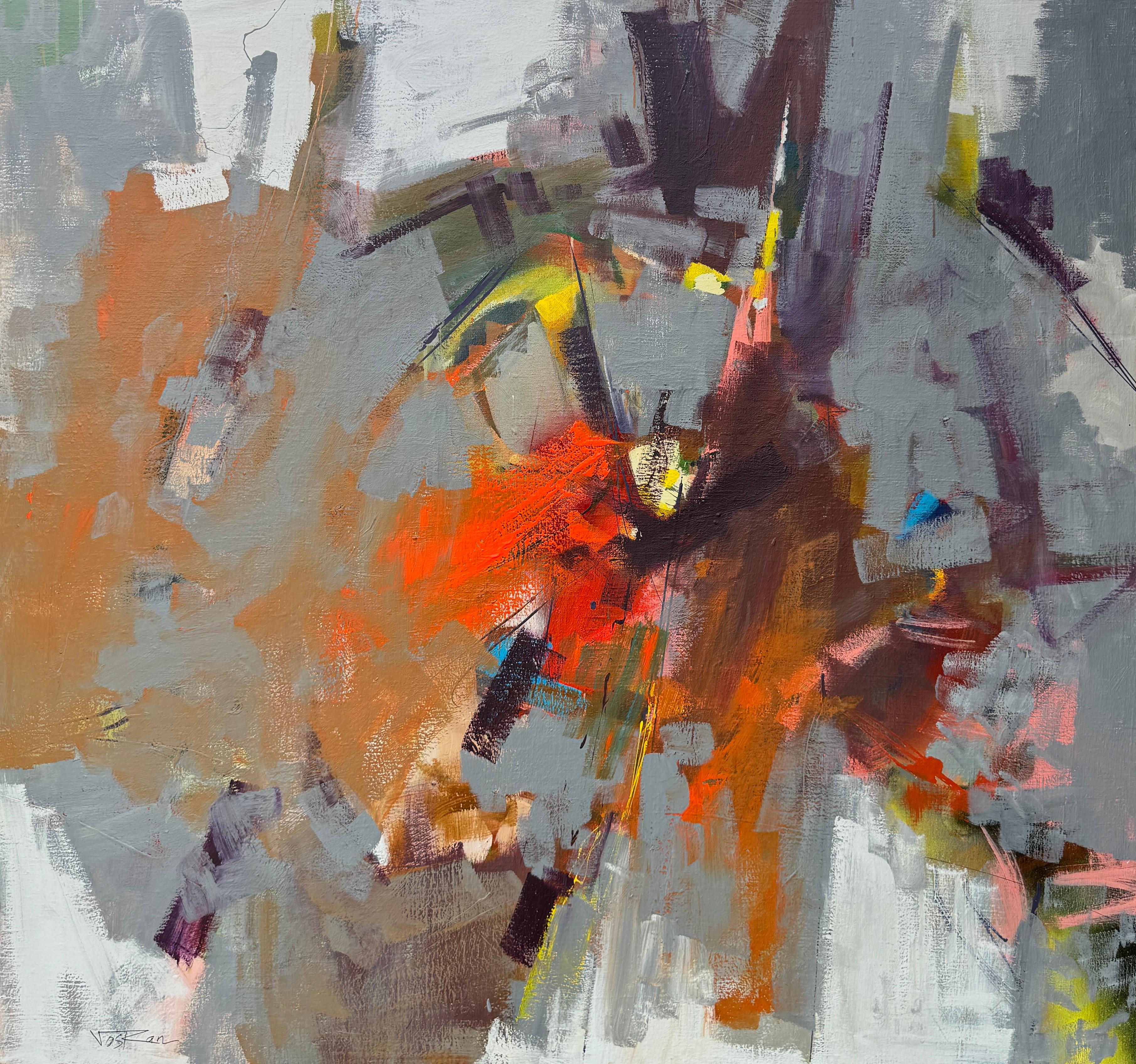 Abstract Painting di Voskan Galstian - Upon Awakening 2, Quadro originale astratto su tela, pronto da appendere