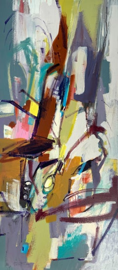 Vertical Horizon, Abstract Original Painting, Ready to Hang