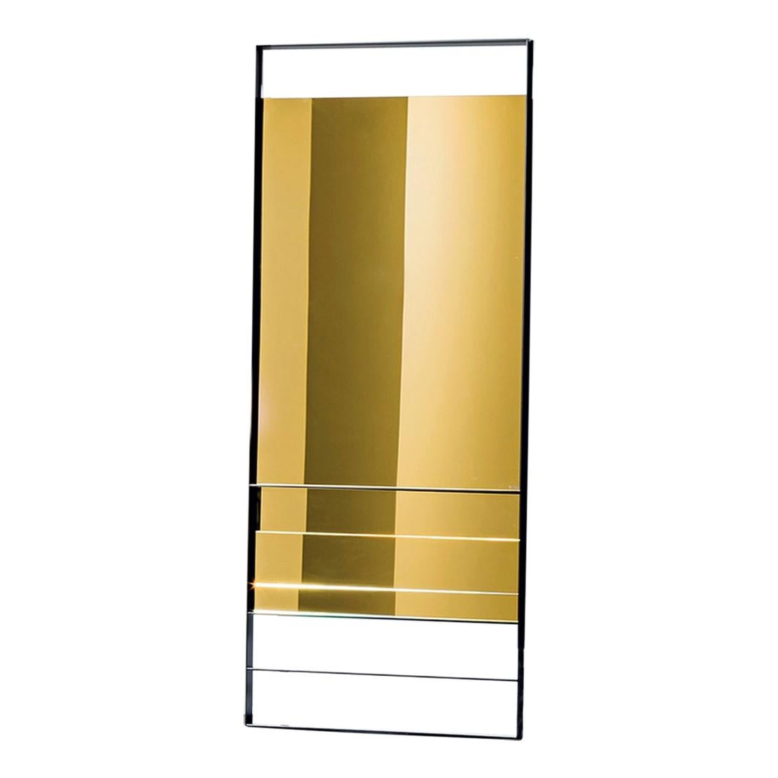 Visual Rectangular Mirror, Made in Italy, In stock in Los Angeles