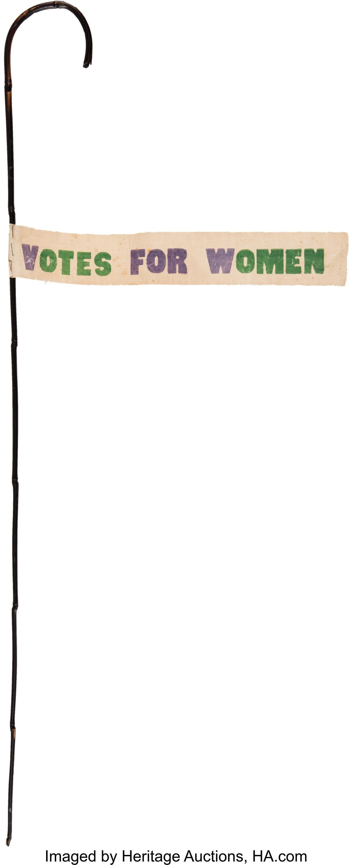 Early 20th Century Votes for Woman Parade Textile, Made in Hardford, CT, circa 1910-1915 For Sale