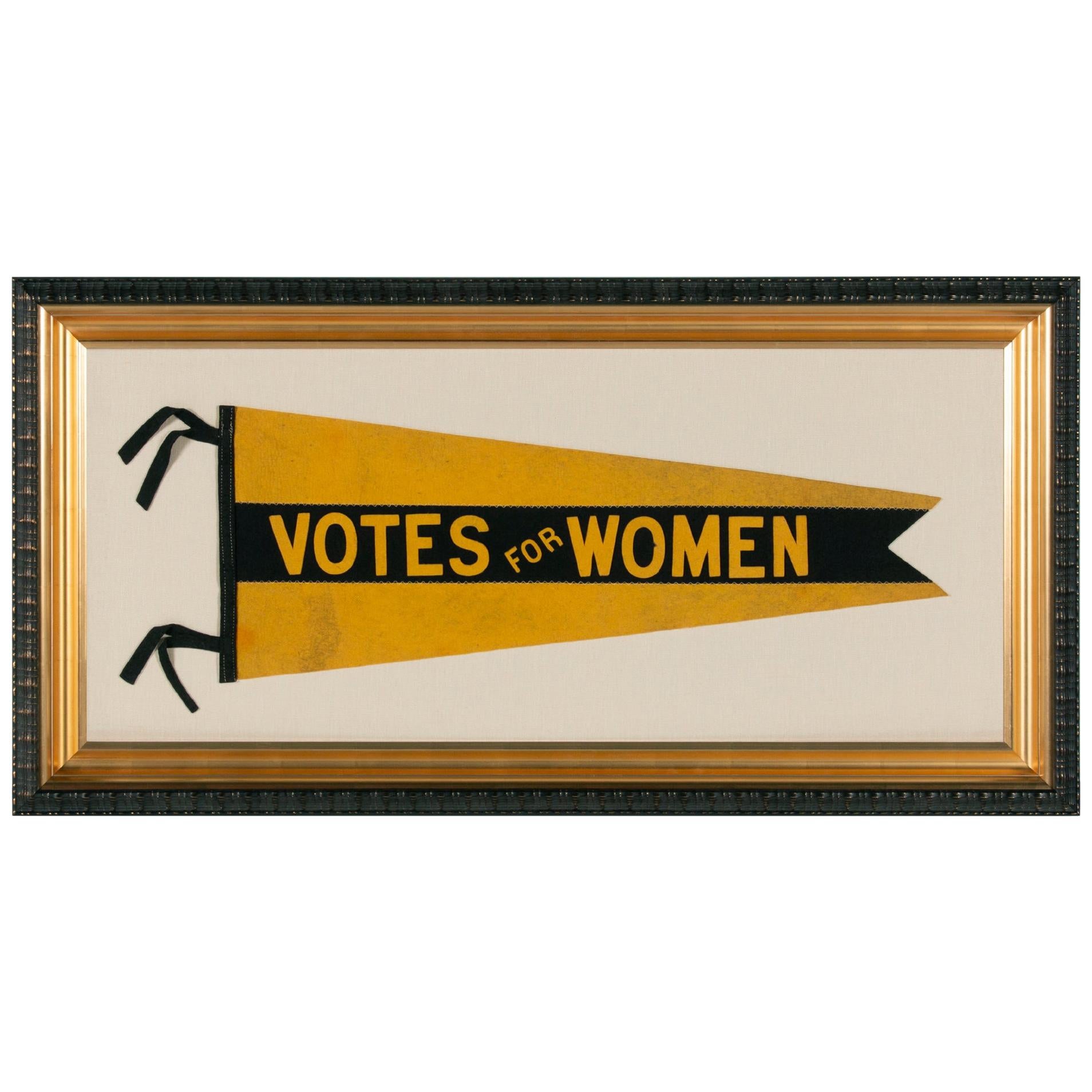 "Votes for Women" Large Swallowtail Pennant, circa 1910-1920