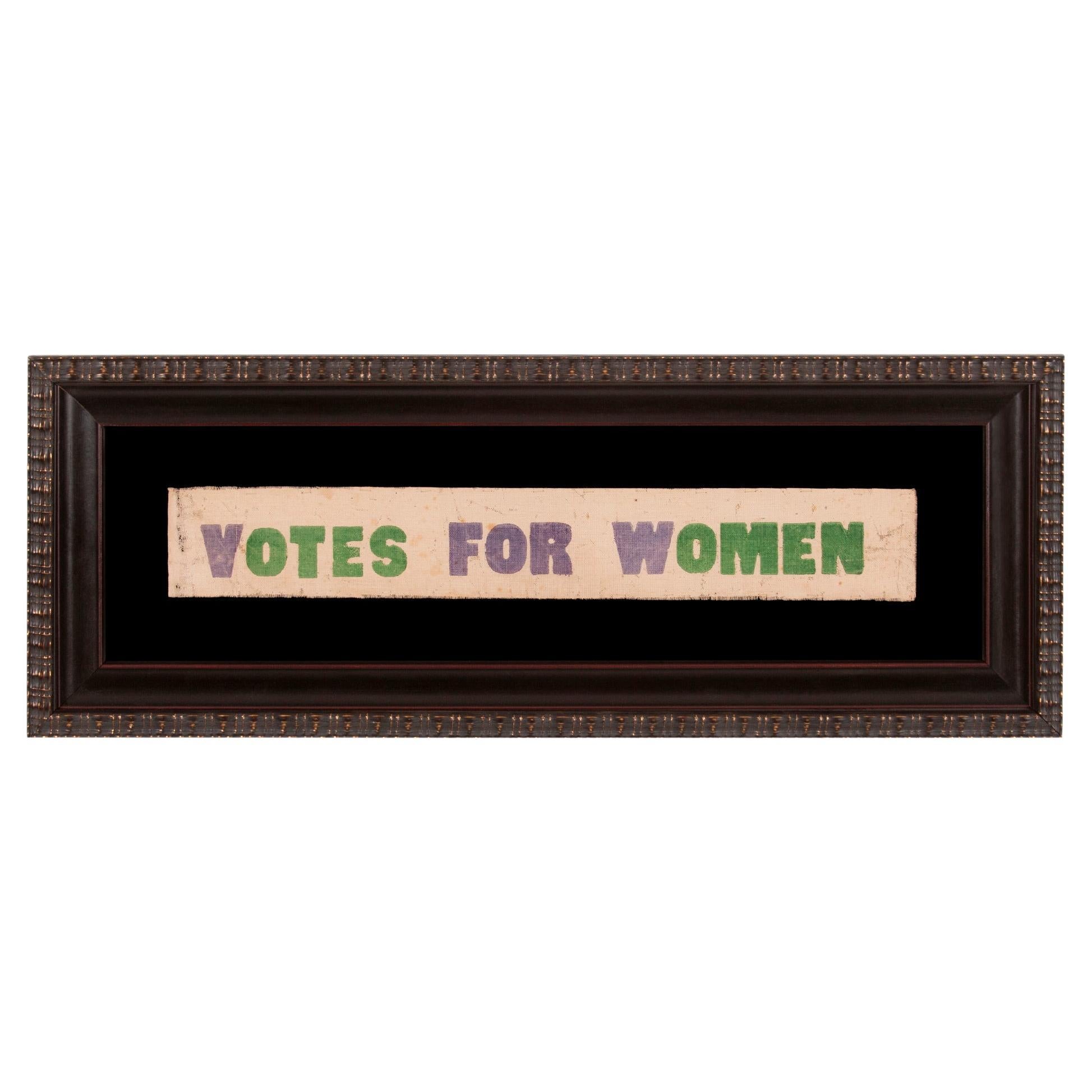Votes for Women Parade Textile in Purple and Gren