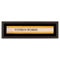Used "Votes for Women" Sash in Yellow and White, ca 1910-1915