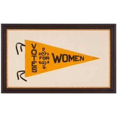 Antique "Votes For Women" Suffragette Pennant in Exceptional Condition, circa 1910-1920
