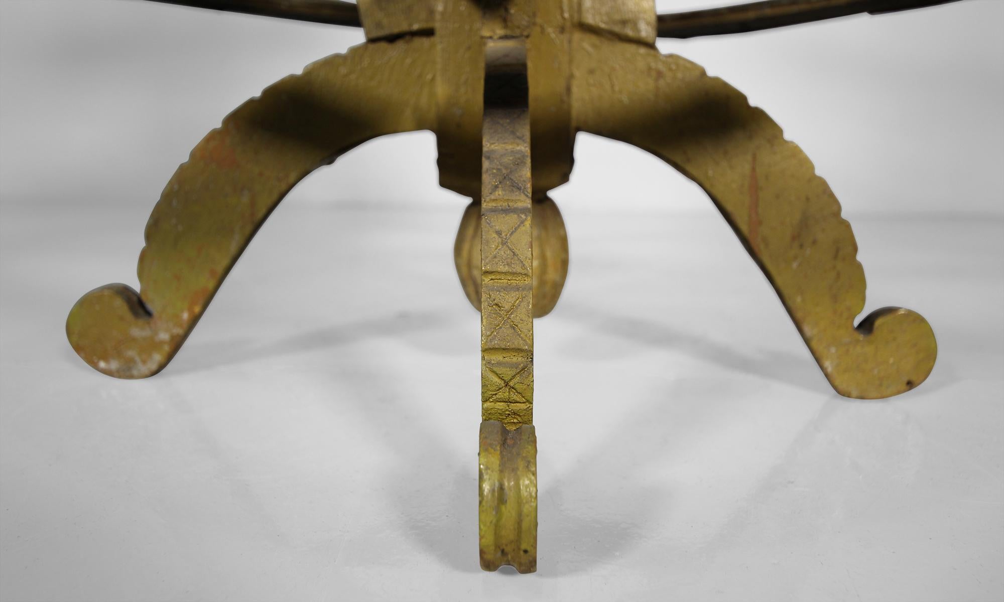 Five tiered candle stand with brass finial top in original paint finish.

 