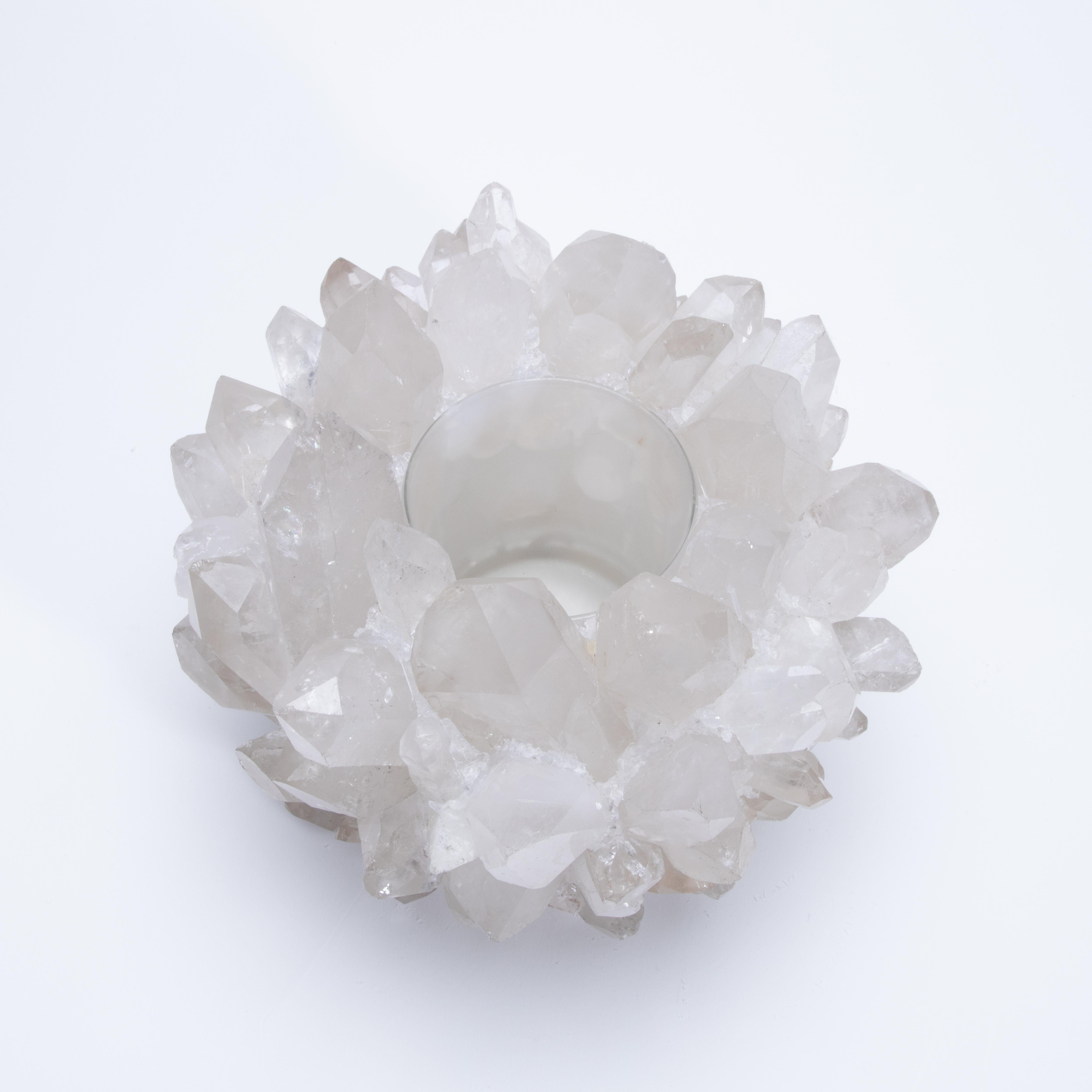 Portavotivas de Cuarzo Transparente Grande de Kathryn McCoy Siglo XXI y contemporáneo en venta